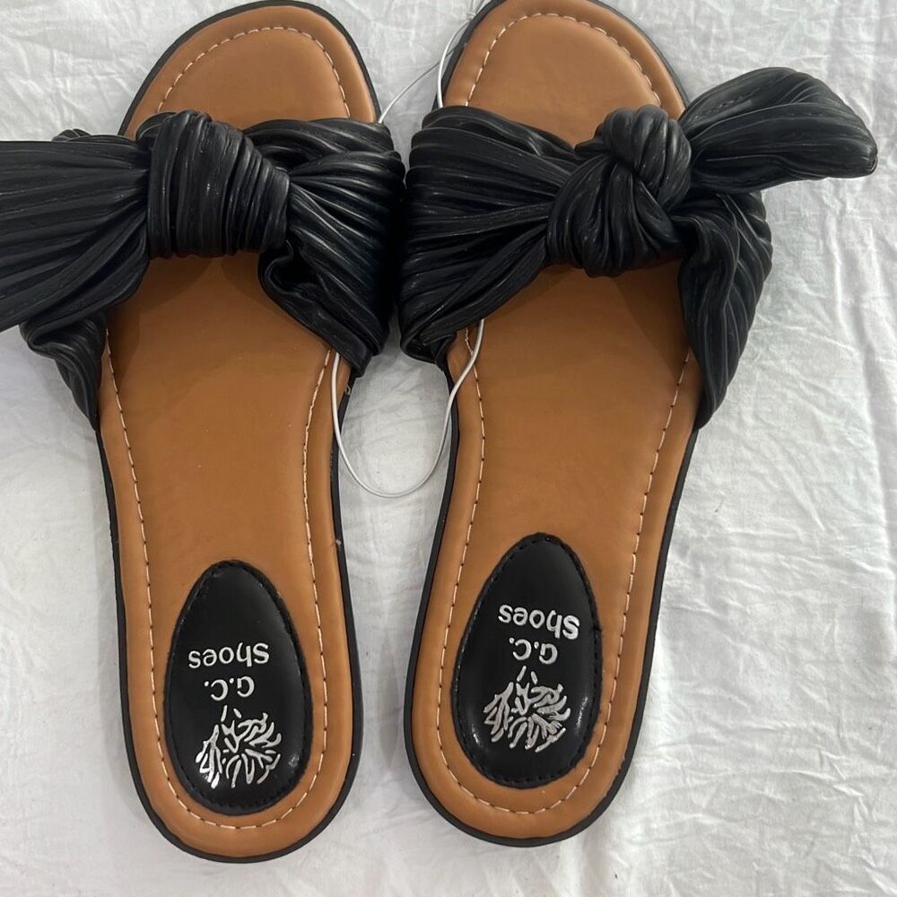 New GC Shoes Womens Dani Slip-On Knot Slide Sandals
